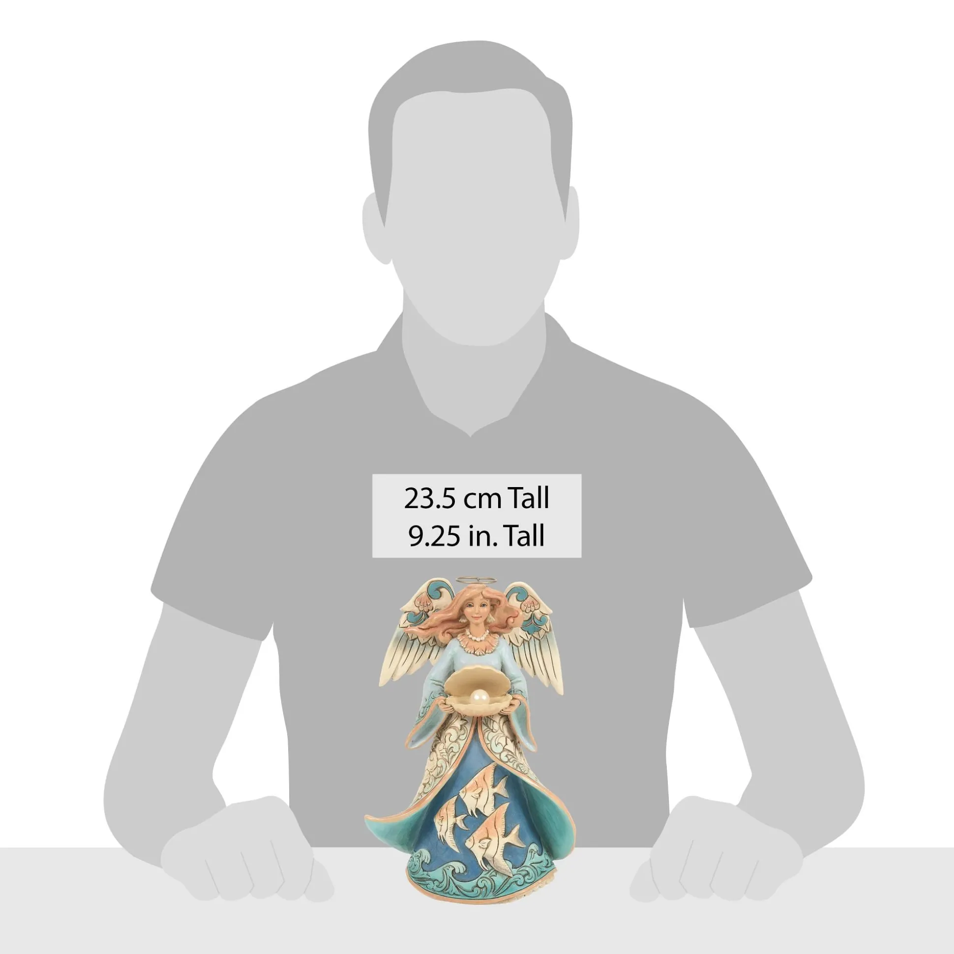 Store Enesco Gift Angel Holding Shell Figurine