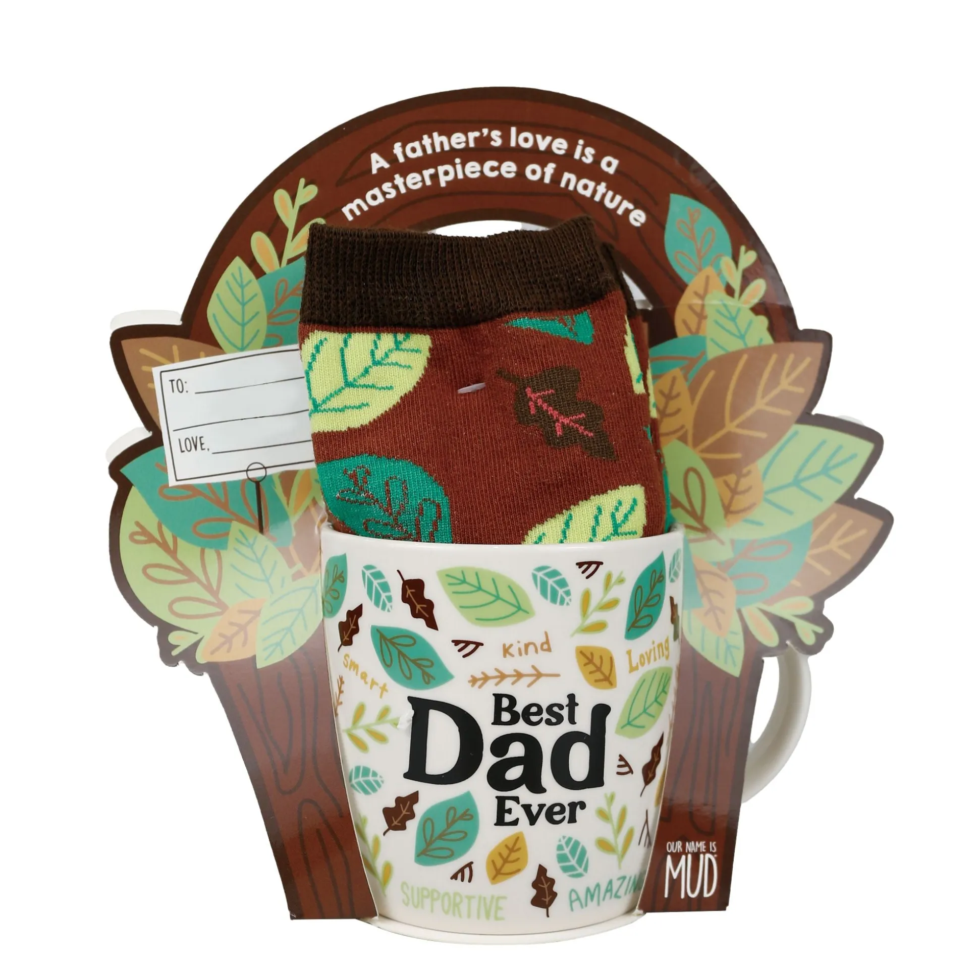 Shop Enesco Gift Best Dad Mug Sock Card Set