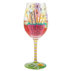 Flash Sale Enesco Gift Best Teacher Ever Wine Glass
