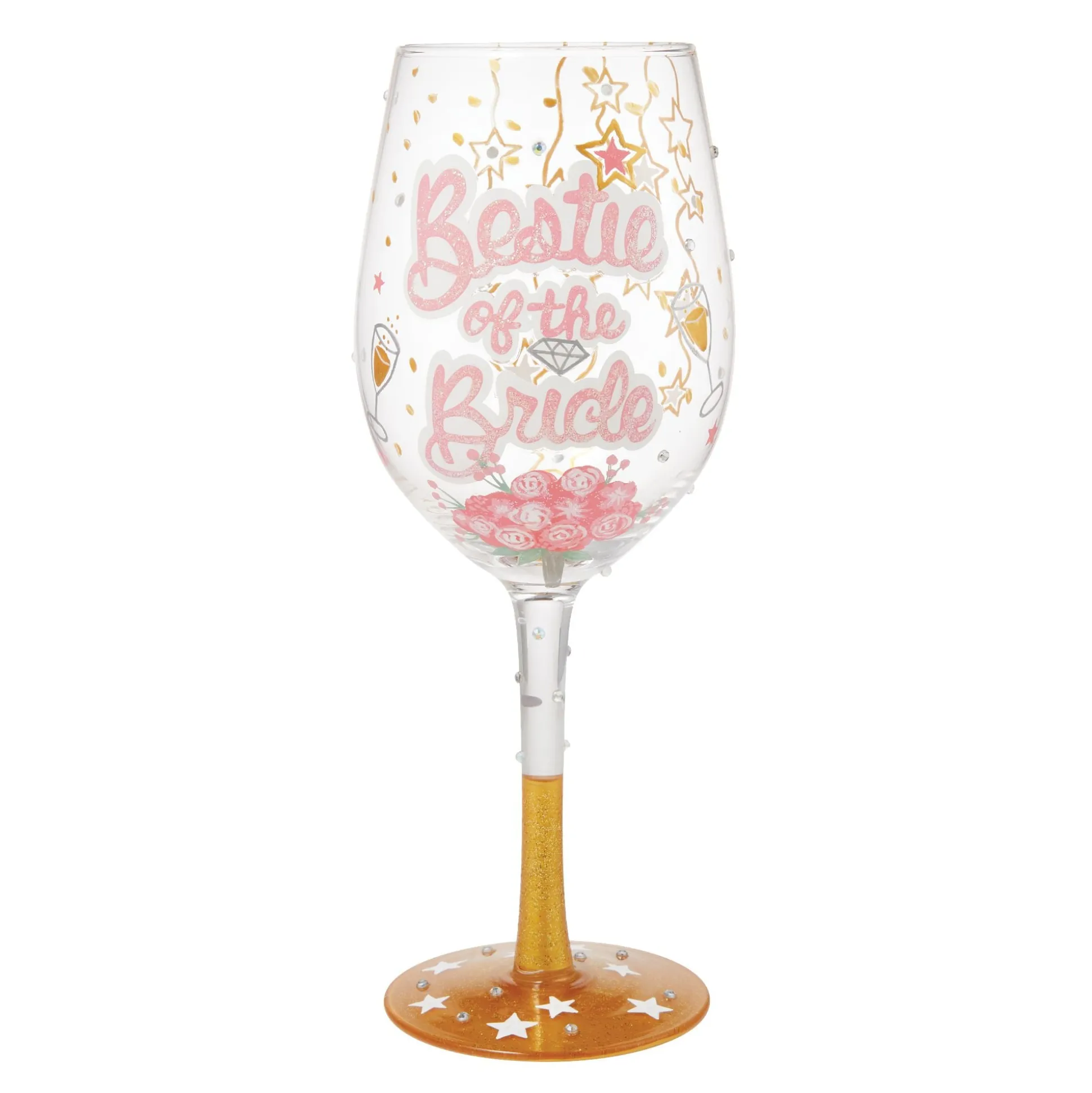 Cheap Enesco Gift Bestie of the Bride Wine Glass