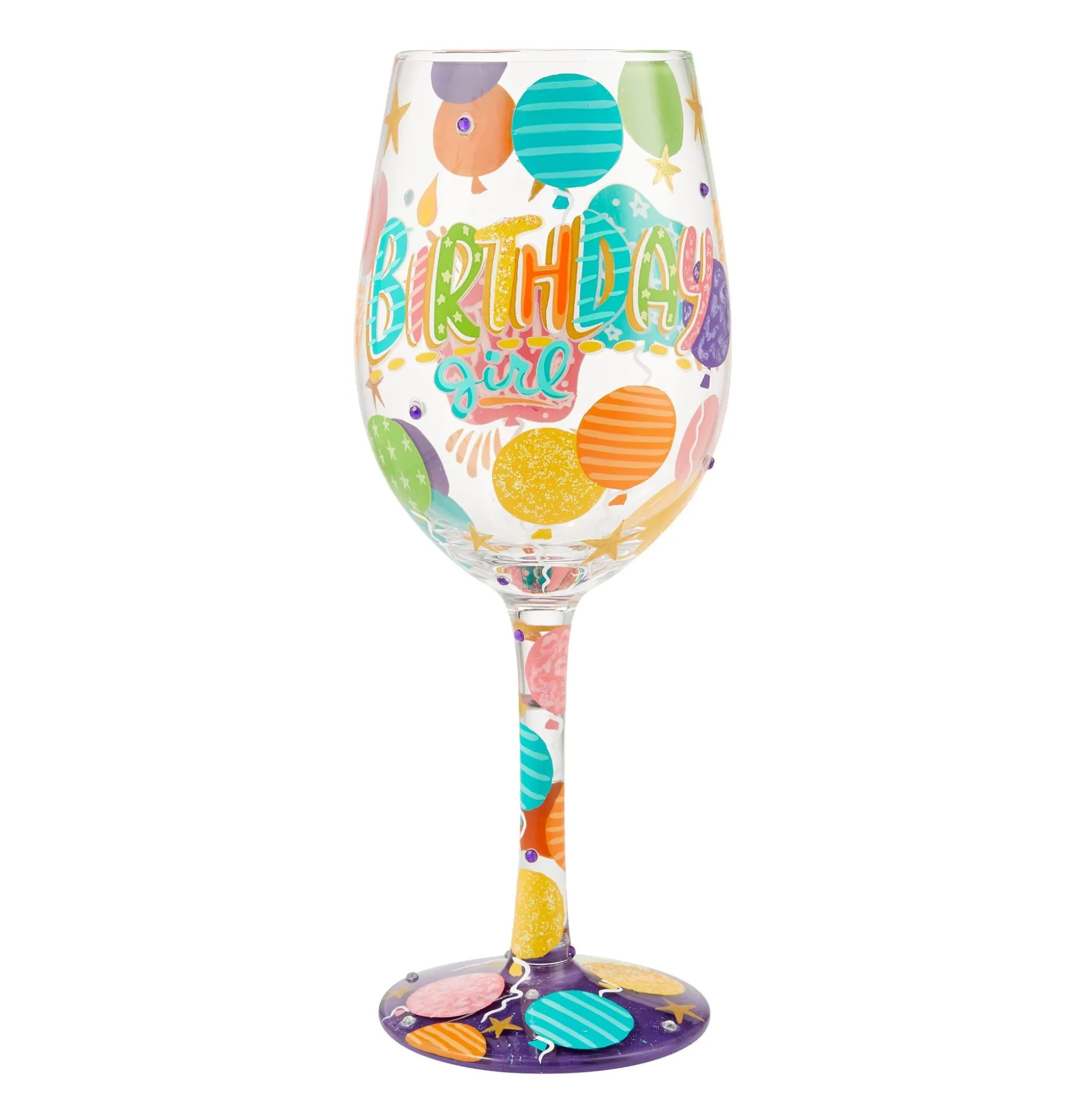 Clearance Enesco Gift Birthday Girl Wine Glass