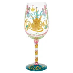 Cheap Enesco Gift Birthday Queen Wine Glass