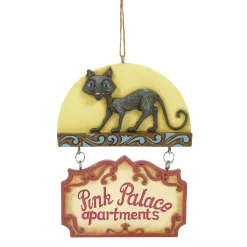 Cheap Enesco Gift Black Cat Pink Palace Sign Orn