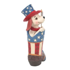 Sale Enesco Gift Boot with Dog Holding Flag Fig