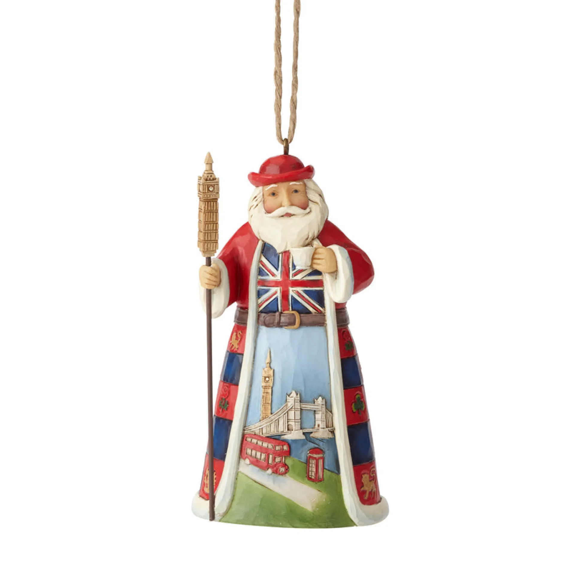Outlet Enesco Gift British Santa Ornament