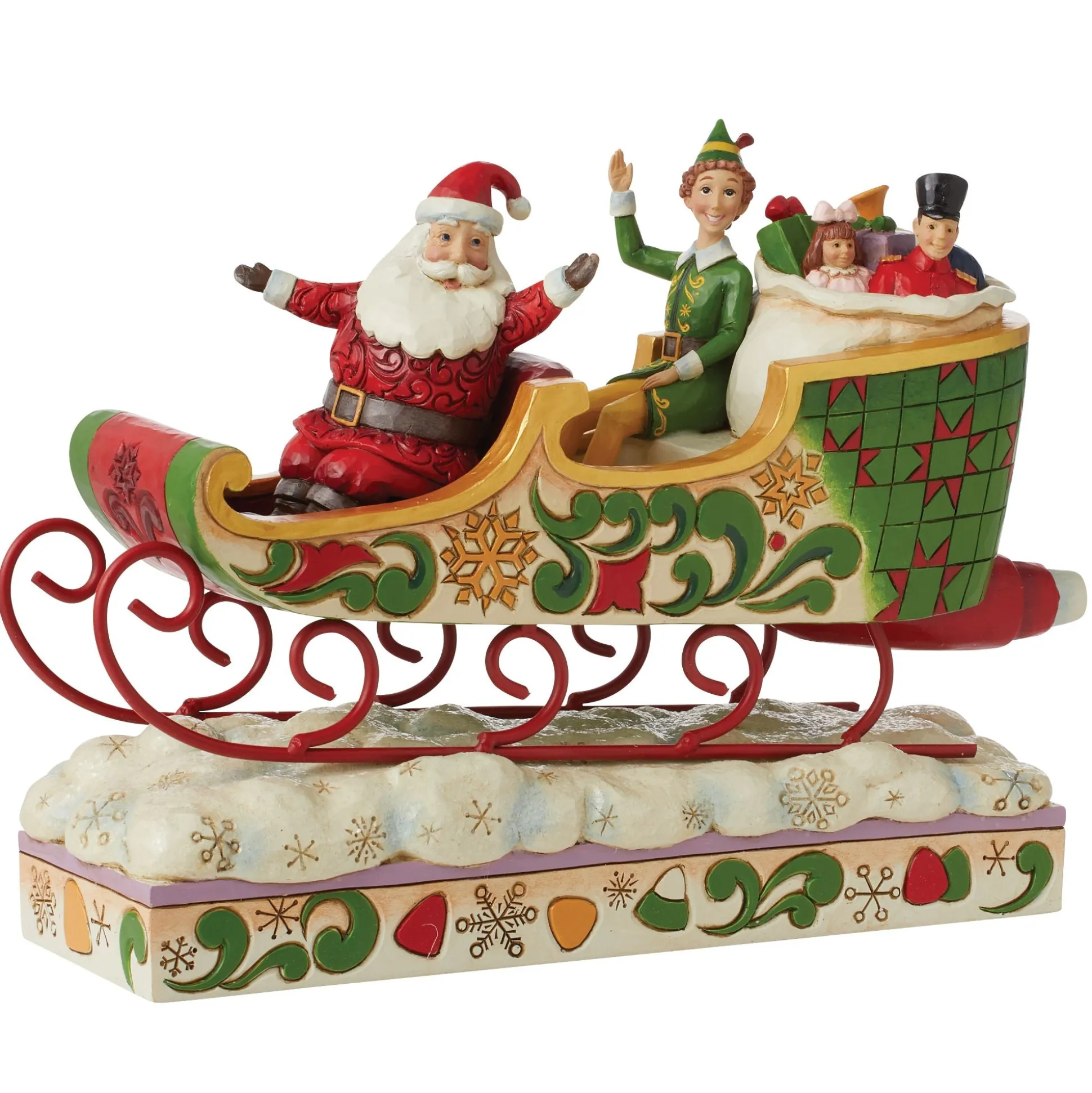 Shop Enesco Gift Buddy Elf with Santa in Sleigh