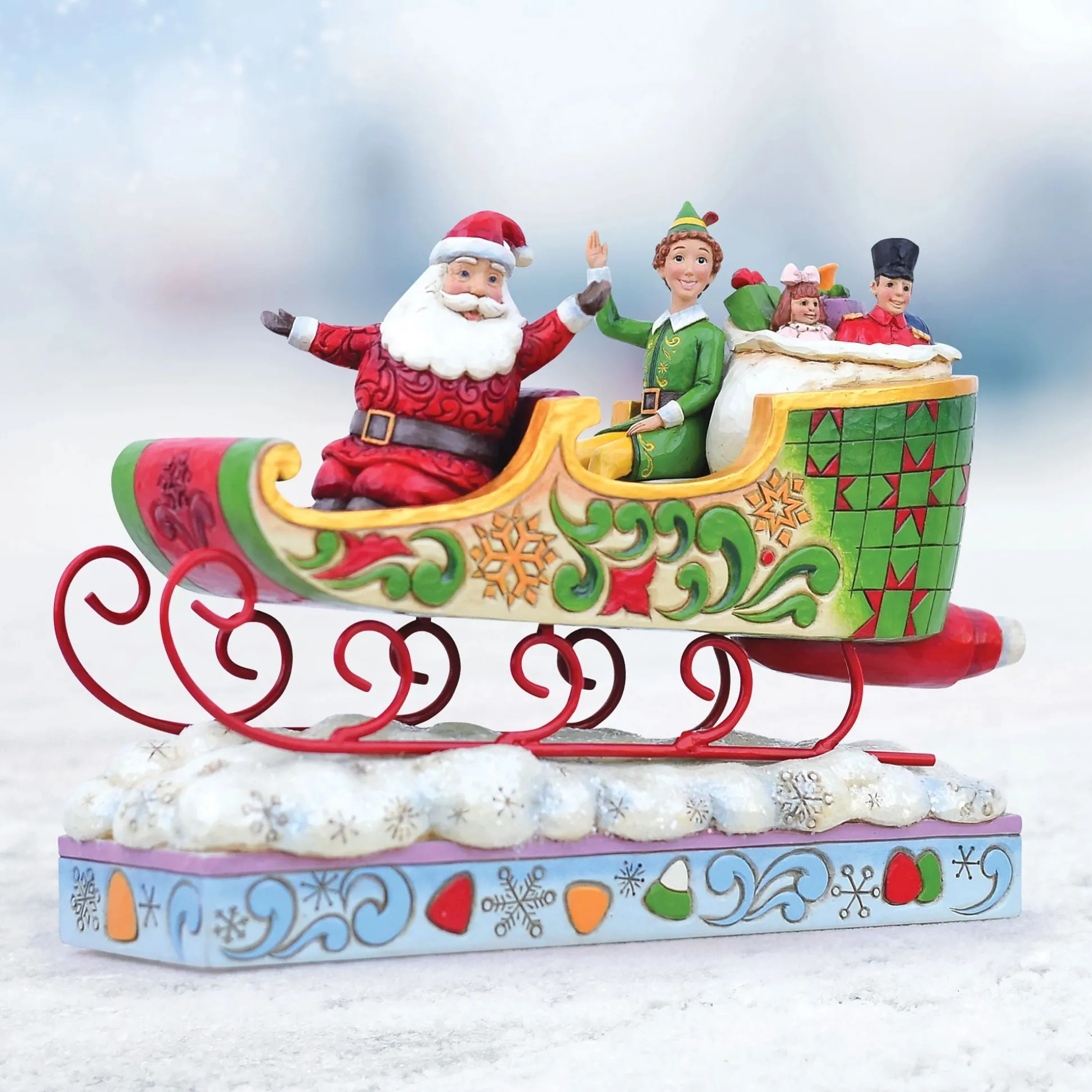 Shop Enesco Gift Buddy Elf with Santa in Sleigh