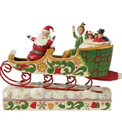 Shop Enesco Gift Buddy Elf with Santa in Sleigh