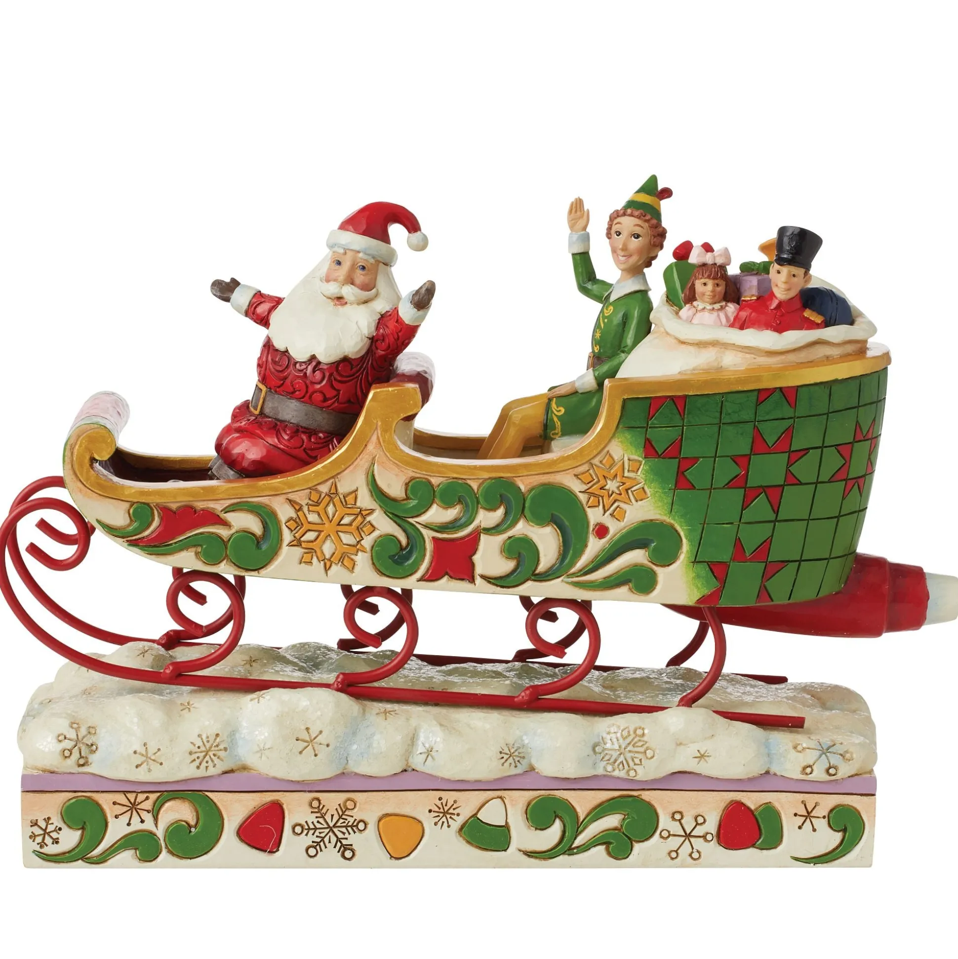 Shop Enesco Gift Buddy Elf with Santa in Sleigh