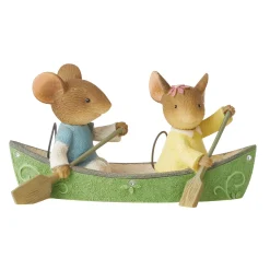 Online Enesco Gift Canoeing couple mice figurine