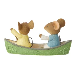 Online Enesco Gift Canoeing couple mice figurine