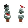 Store Department 56 Cardinal Topiaries S/2