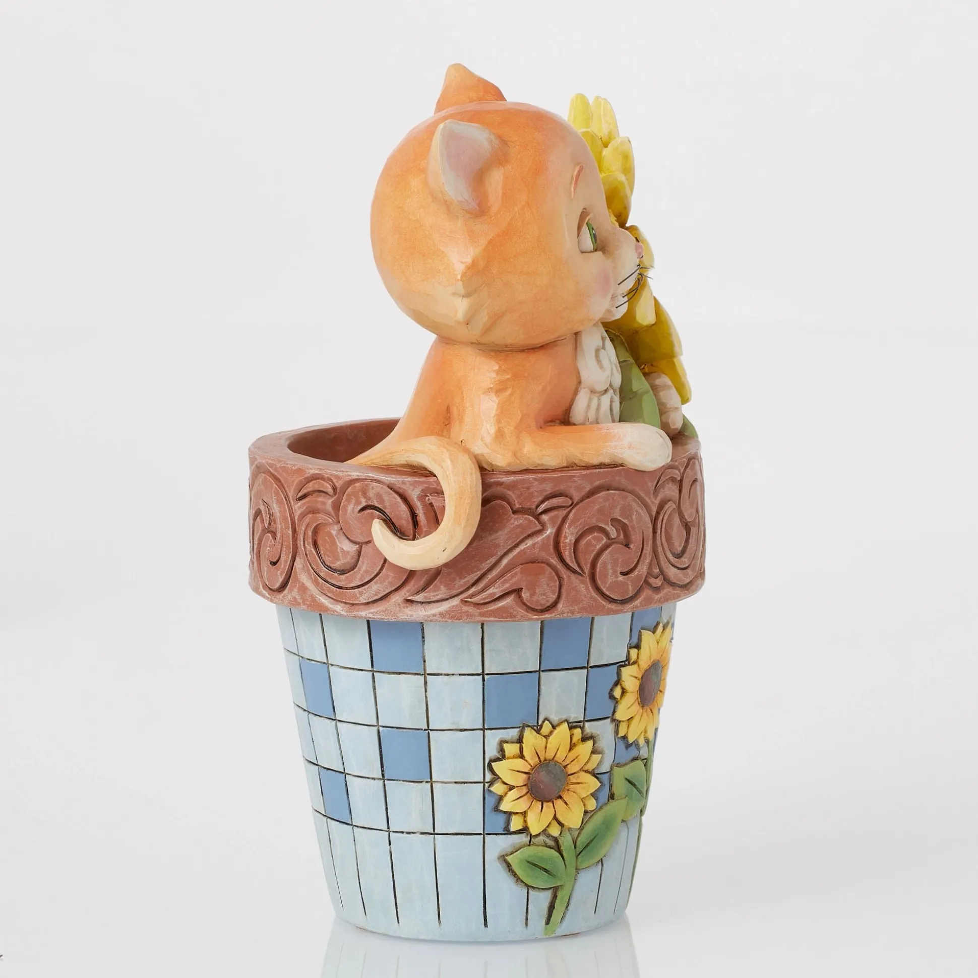 Clearance Enesco Gift Cat in Flowerpot Figurine