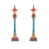 New Department 56 Chinatown Post Lamps S/2