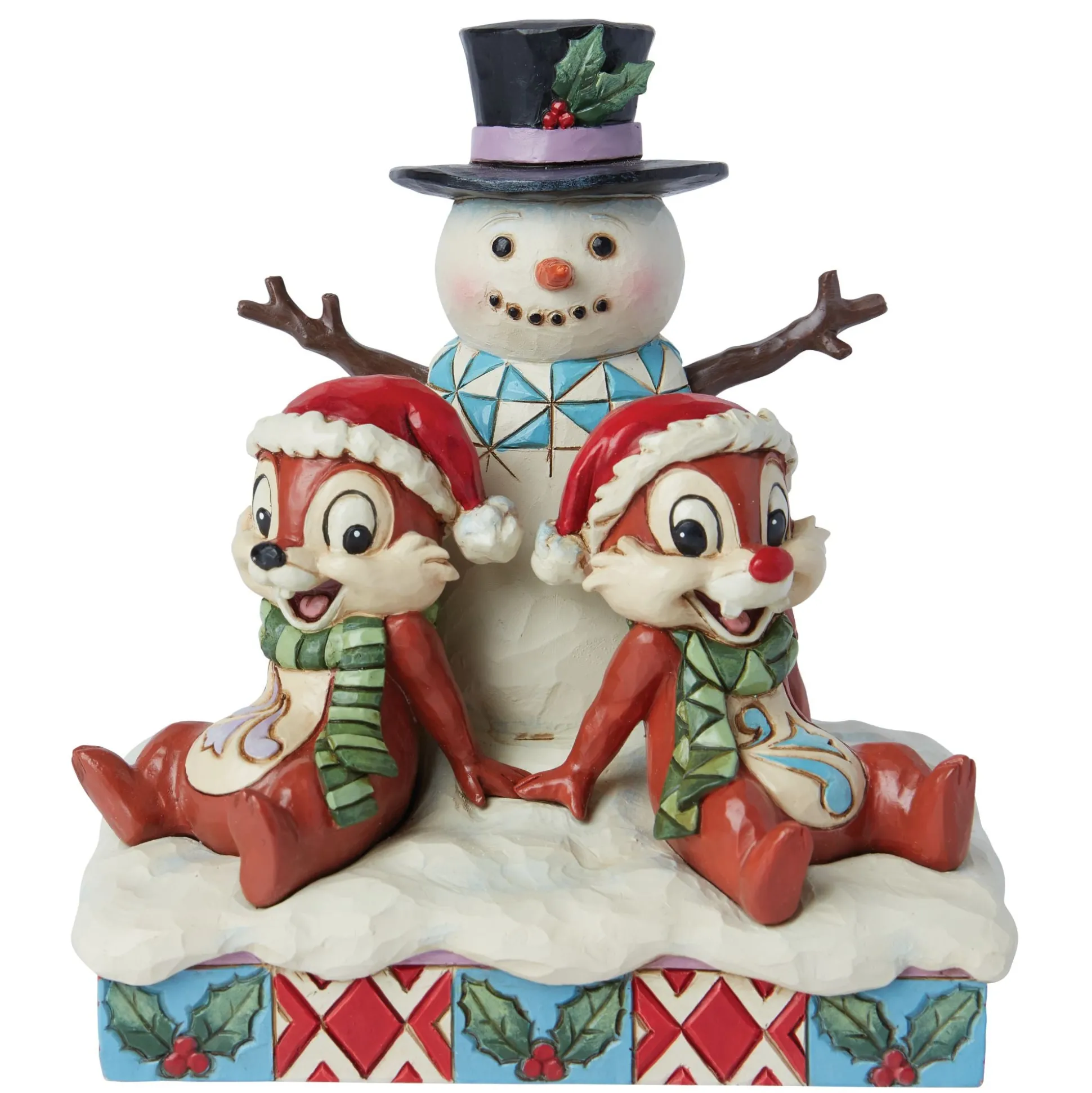 Outlet Enesco Gift Chip and Dale with Snowman