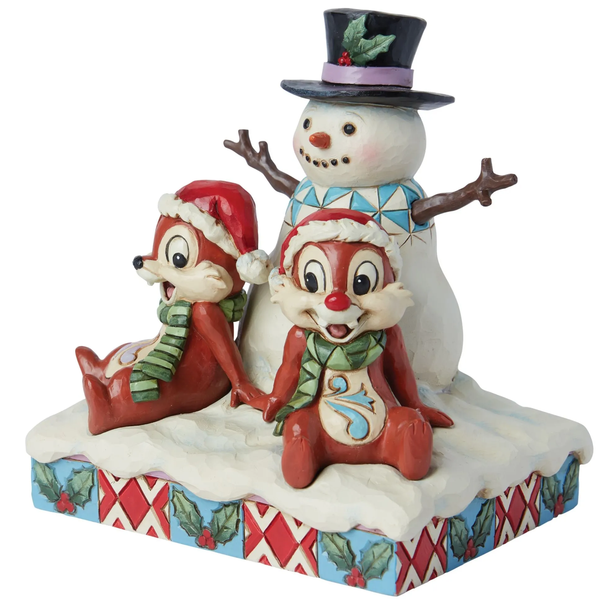 Outlet Enesco Gift Chip and Dale with Snowman