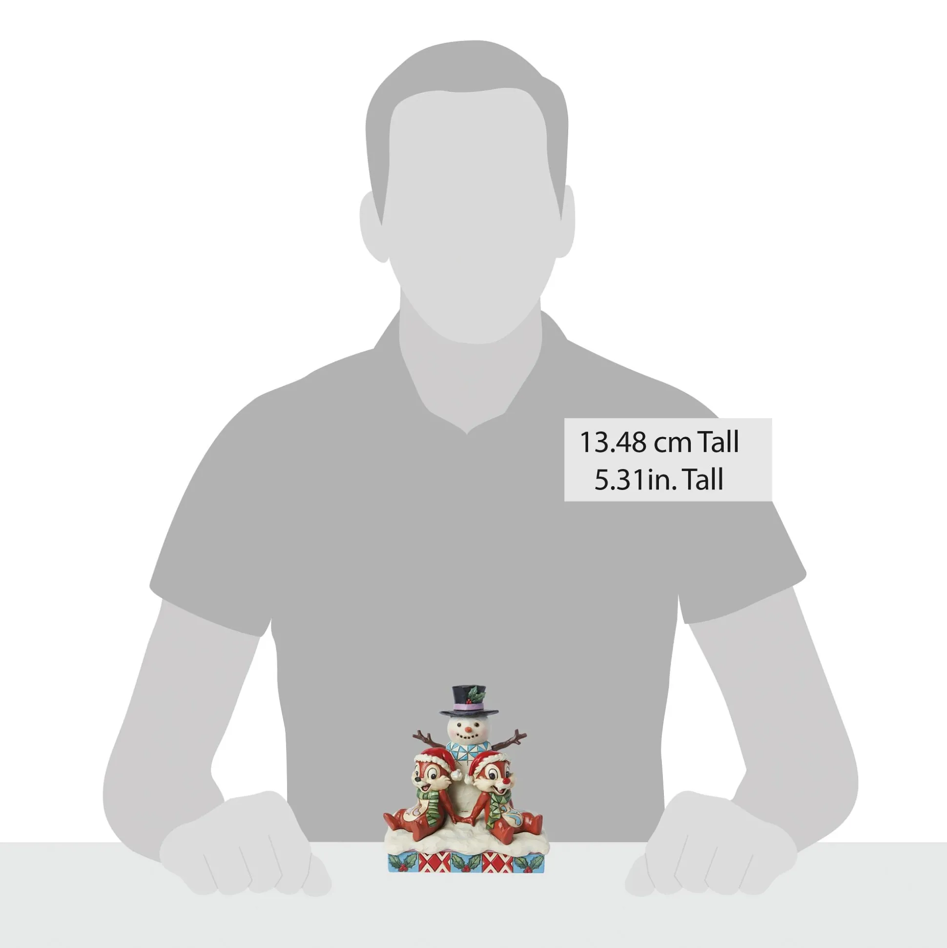 Outlet Enesco Gift Chip and Dale with Snowman