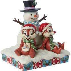 Outlet Enesco Gift Chip and Dale with Snowman