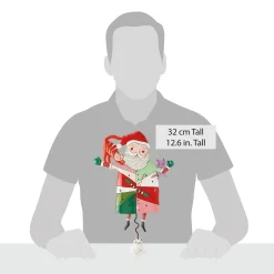 Shop Enesco Gift Crazy Cat Santa Clock