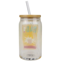 Store Enesco Gift Dad Latte Glass with Lid