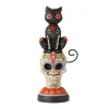 Online Enesco Gift Day of Dead Black Cat on Skull