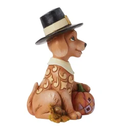 Outlet Enesco Gift Dog with Pilgrim Hat Figurine