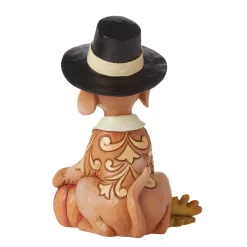Outlet Enesco Gift Dog with Pilgrim Hat Figurine