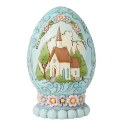 Store Enesco Gift Egg with Church Scene Figurine
