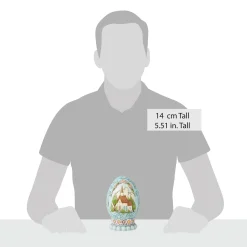 Store Enesco Gift Egg with Church Scene Figurine