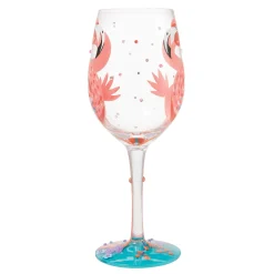 Fashion Enesco Gift Fabulous Flamingos Wine Glass