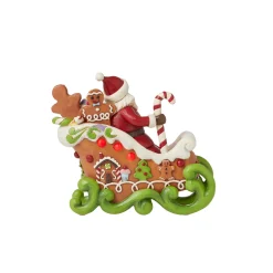 Clearance Enesco Gift Gingerbread Santa LED Fig