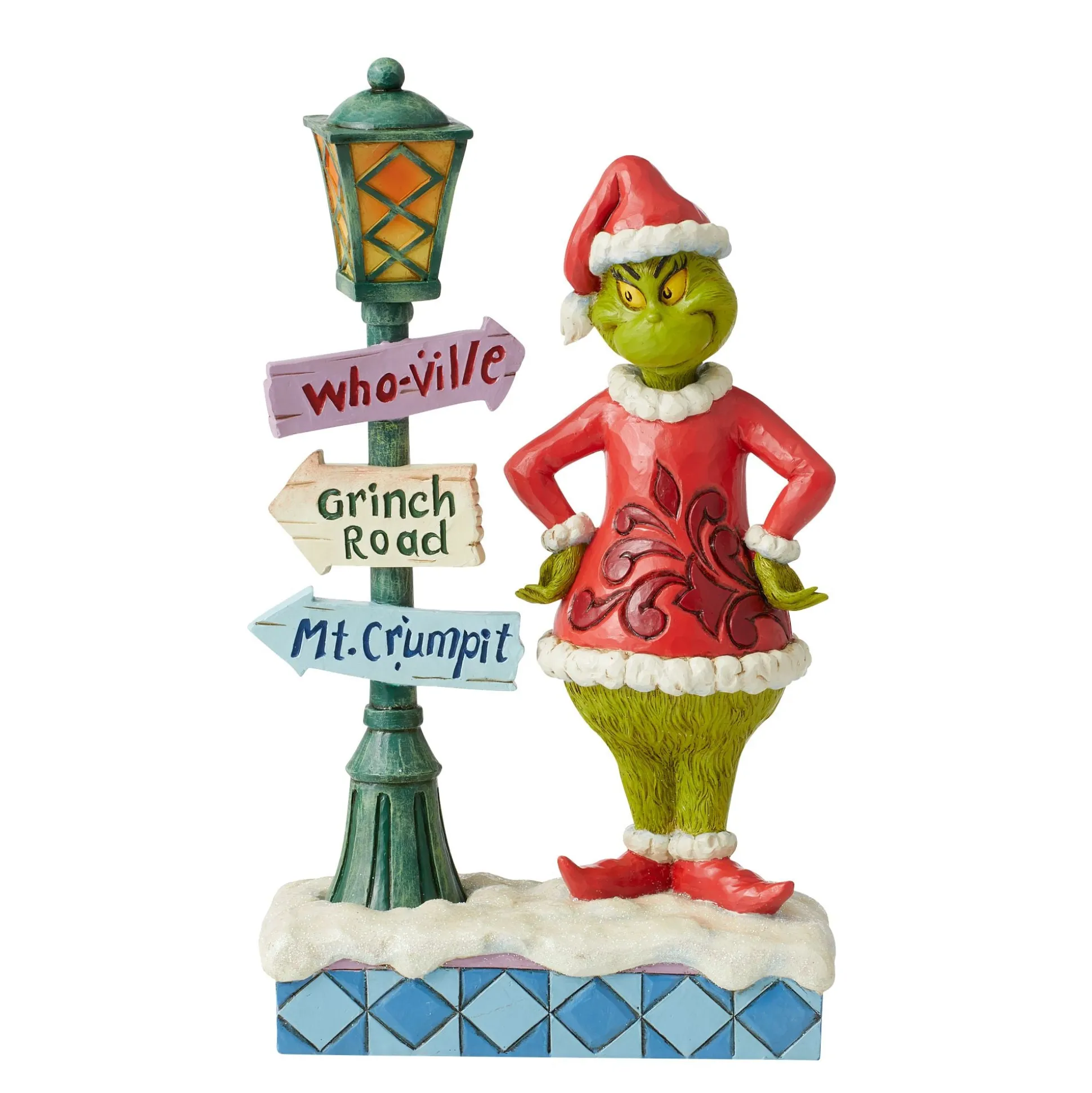 Clearance Enesco Gift Grinch by Lit Lamppost