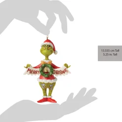 Clearance Enesco Gift Grinch Holding Banner