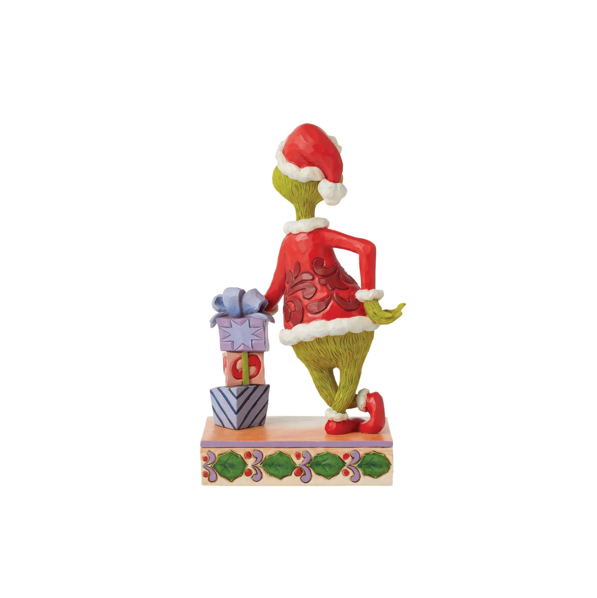 Store Enesco Gift Grinch Leaning on Gifts