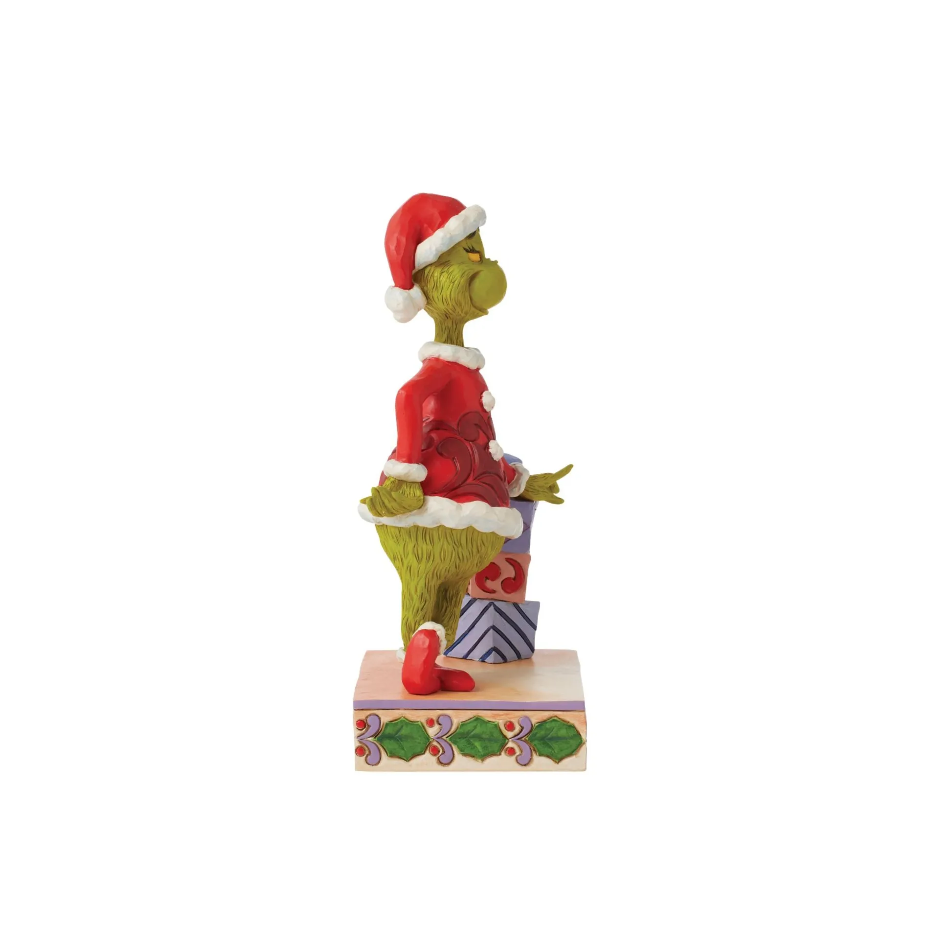 Store Enesco Gift Grinch Leaning on Gifts