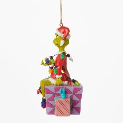 Cheap Enesco Gift Grinch on Present Ornament