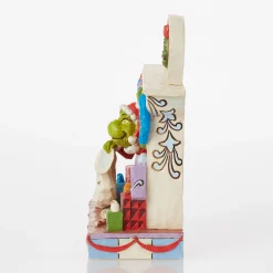 Cheap Enesco Gift Grinch Peaking Out of Fireplce