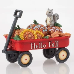 Clearance Enesco Gift Harvest Wagon with Pumpkins