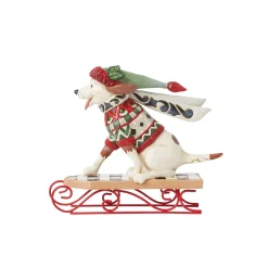Clearance Enesco Gift Highland Glen Dog on Sled Fig
