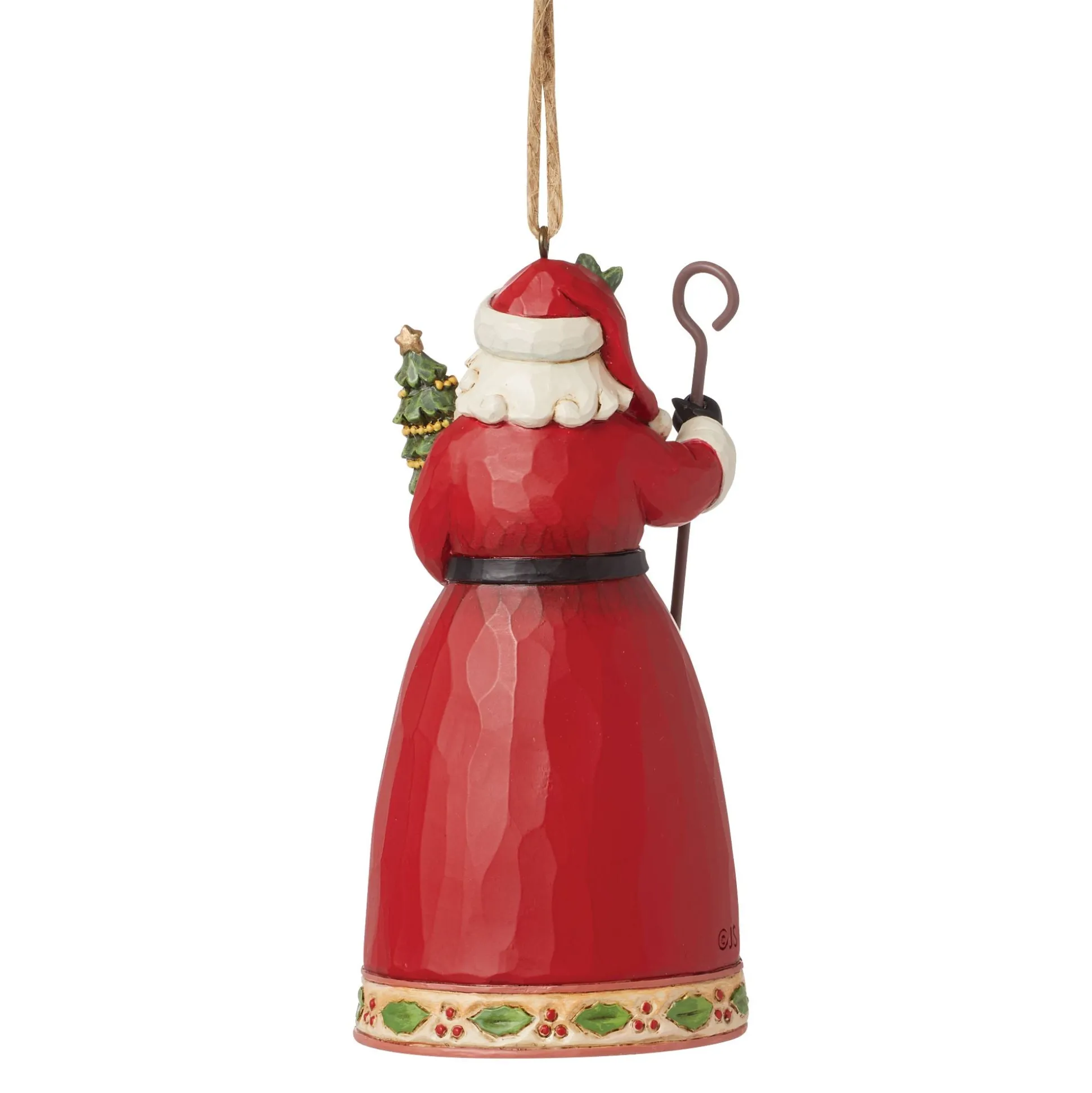Best Sale Enesco Gift Highland Glen Santa Staff Orn