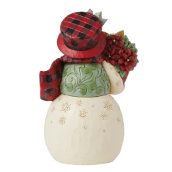 Outlet Enesco Gift Highland Glen Snowman Bskt Fig