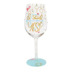 Flash Sale Enesco Gift I Said Yes Wine Glass