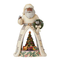Clearance Enesco Gift LED Santa Open Scene with Anim
