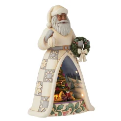 Clearance Enesco Gift LED Santa Open Scene with Anim