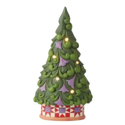 Fashion Enesco Gift LED Tree Star Pattern Base