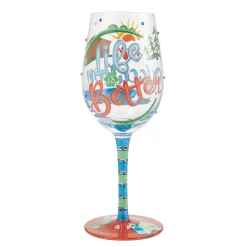 Sale Enesco Gift Life on Vacation Wine Glass