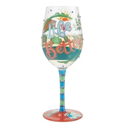 Sale Enesco Gift Life on Vacation Wine Glass