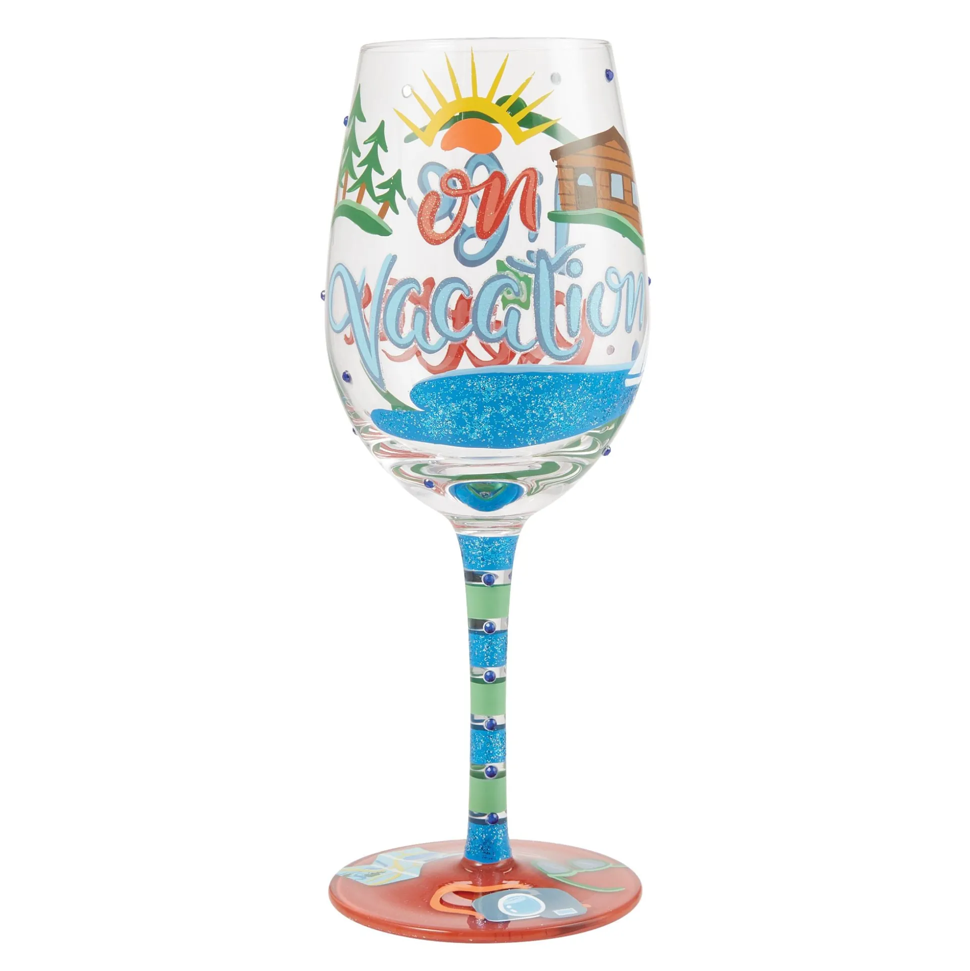 Sale Enesco Gift Life on Vacation Wine Glass