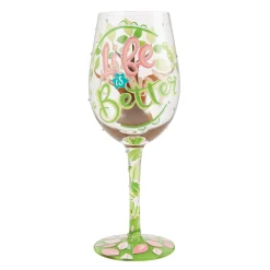 Clearance Enesco Gift Life With Family Wine Glass