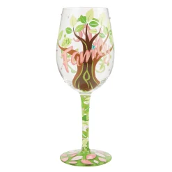 Clearance Enesco Gift Life With Family Wine Glass